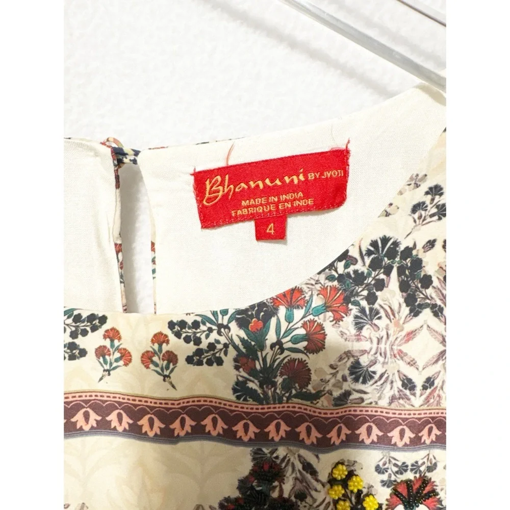 Bhanuni by Jyoti for Anthropologie Far Fields Embellished Midi Dress – Size 4
